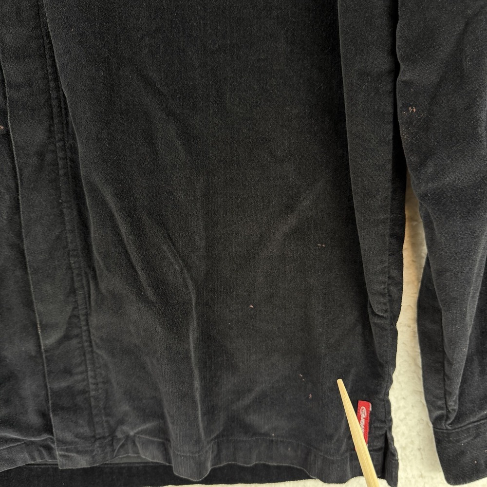 Vintage Quiksilver Jacket Mens Xl Black Corduroy Military Shirt Jacket Y2k Gorp View 6